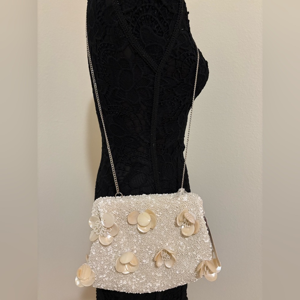 Cream Crossbody Bag with Structured Design